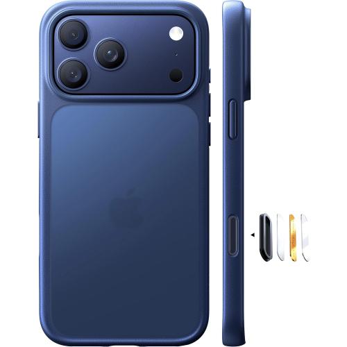 TORRAS for iPhone 17 Pro Case, Beyond Military-Grade Protection, Camera Control Button, DIY Buttons, Translucent Matte Slim Thin Shockproof Hard Back Anti-Scratch case for iPhone 17 Pro, Deep Blue