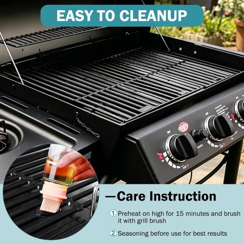 Criditpid Grill Grates Replacement for Char Griller 5050, 5650, 2121, 3001, 5072, 2123, 3072, 2828, 3030, 4000, King Griller 3008 5252, 19 3/4 Cast Iron Cooking Grid for Chargriller Duo 5050 Parts