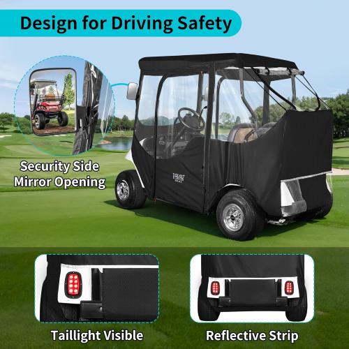 Passenger Golf Cart Driving Enclosure for EZGO TXT/RXV Model,  Window  Rain Cover All Weather Windproof Waterproof