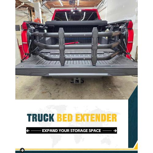 Truck Bed Extender for Nissan Frontier 2022 2023 2024 2025 2026, Tailgate Mount Cargo Extension, Fold-in/Fold-Out Pickup Storage