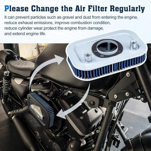 HD 29331-04 Air Filter Fit for 2004-2013 Harley Davidson Sportster XL883 XL883R XL883C XL883L XL883N XL1200L XL1200N XL1200C XL1200X XL1200R XL50 HD-8834