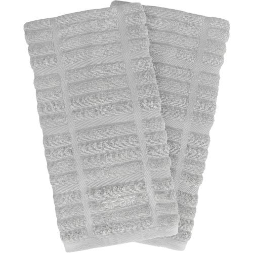 All-Clad Solid Kitchen Towels: Highly Absorbent, Super Soft Long Lasting - 100% Cotton, 17x30 Tea Towels for Cleaning & Drying Dishes, Pans, Glassware, or Countertops, (3-Pack), Titanium Gray