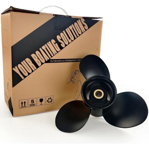 CAPTAIN Outboard Propeller fit Mercury TOHATSU 9.9-20 HP, 14 Spline Tooth Board Prop,OEM RH Aluminum Propellers for 9.9HP 12HP 15HP 18HP 20HP,MFS,MSFMFS, 9.9 HP Bigfoot