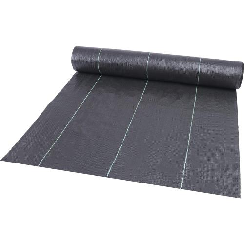 EXTRAEASY 4ft x 180ft Garden Weed Barrier Landscape Fabric,Weed Block Fabric Heavy Duty 3.2OZ,Woven Mulch for Landscaping Ground Cover Weed Control Fabric, Black Garden Bed Liner
