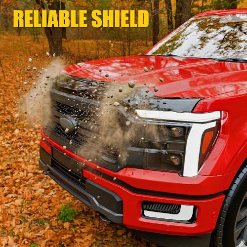 Hood Protector Compatible with 2021-2025 2026 Ford F150 XL/STX/XLT/Lariat Hood Shield ABS Plastic Bug Deflector Bug Guard for 2024 F-150 Accessorie (Glossy Black)