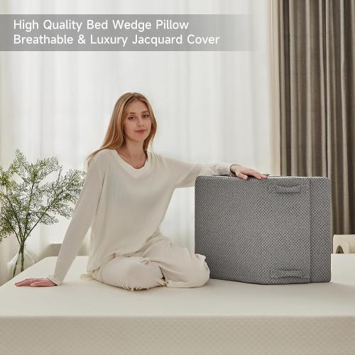 Leg Elevation Wedge Pillow for Sleeping, Adjustable Both Leg Pillow, Sciatica Back Knee Hip Ankles Pain Relief, Leg Pillows for Blood Circulation, for Sleeping, Injury, Rest,Reading,Surgery