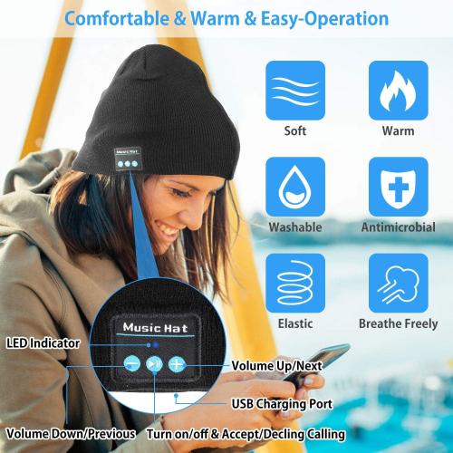Unisex Wireless Beanie Hat with Exquisite Packaging Wireless Winter Hats Cap Music Hat Beanie Winter Knit Cap