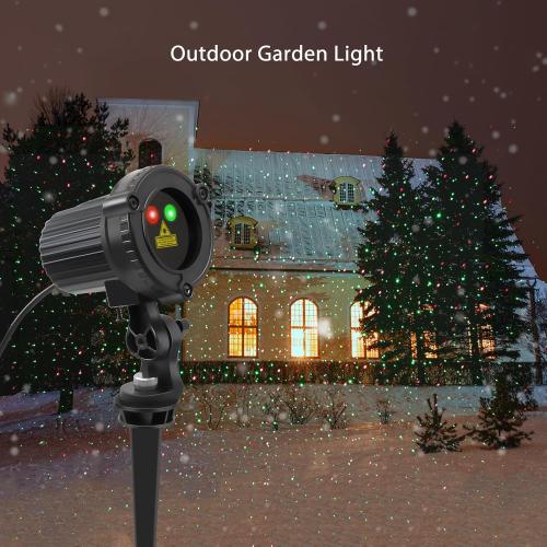 Laser Christmas Projector Lights Outdoor, Outdoor Garden Laser Light, Landscape Lights with Red and Green Stars, IP65 Waterproof,Cold Resistant. Suitable for Holiday, Party, Garden Decorati