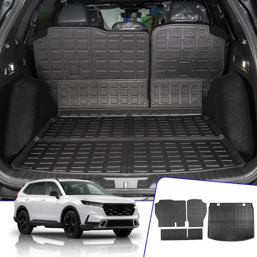 Rongtaod Cargo Mat Compatible with 2023 2024 2025 2026 Honda CRV (Include Hybrid) Cargo Liner Trunk Mat Back Seat Cover Protector Honda CR-V Accessories (Fit Upper Deck, Trunk Mat Backrest Mats)