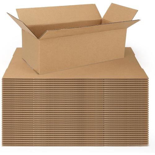 Rempry 40 Pack 9x4x3 Shipping Boxes Brown, Small Corrugated Cardboard Box for Mailing, Packaging Small Business, Kraft Mailer Boxes
