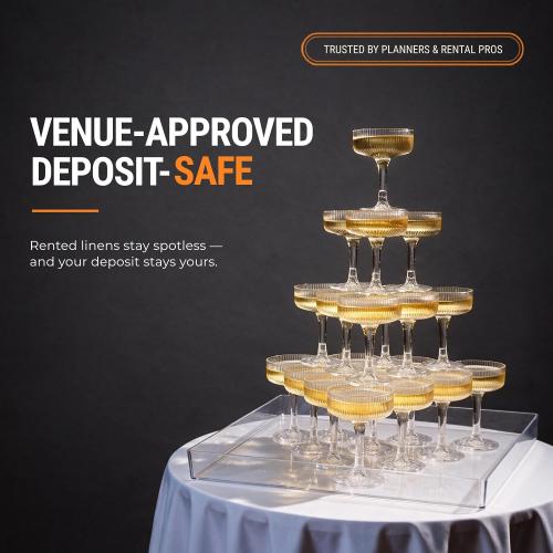 KSESTOR Champagne Tower Plastic Drip Tray - Large Serving Tray - 17x17in
