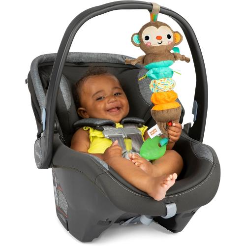 Bright Starts Pull, Play & Boogie Musical Activity Toy for Stroller - Monkey - Unisex, Newborn