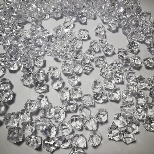 Fake Ice Cubes, 1000 Pcs Acrylic Ice Rocks for Centerpieces, 11 * 14 mm Artificial Ice Table Scatter, Fake Crushed Ice Acrylic Vase Fillers Christmas Decorations
