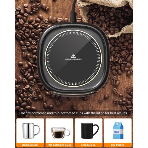Coffee Mug Warmer, Mug Warmer for Desk, Electric Beverage Warmer for Coffee/Tea/Milk in Your Home & Office, Coffee -11 no Cup