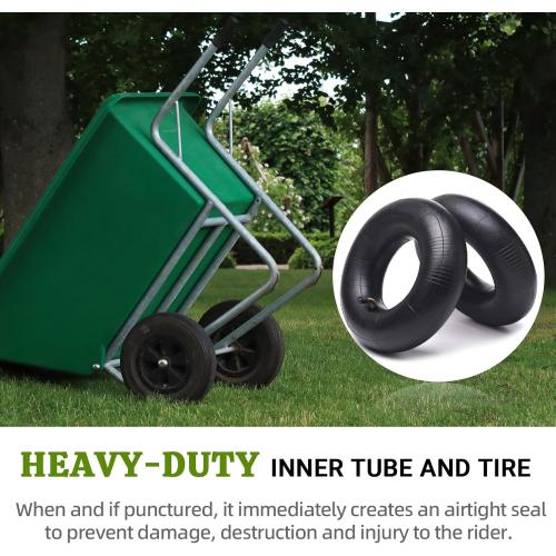 AR-PRO 11x4.00-5|11x4.50-5|11x6.00-5 Heavy Duty Replacement Inner Tube with TR-87 Bent Valve Stem (2-Pack) - for Wheelbarrows, Mowers, Hand Trucks and More