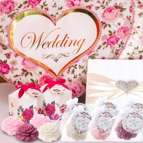 missing parts Demissle 24 Set Flower Mini Soaps for Guests Flower Soap Wedding Handmade Gift Favors Fancy Decorative with Thank You Tags for Wedding Bridal Guest Gift Party Favor(Rose)