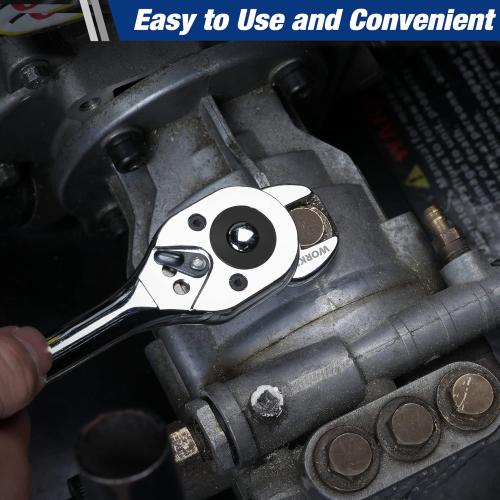 WORKPRO 3/8 Drive Crowfoot Wrench Set, 11-Piece SAE Crowfoot Wrench with Clip-on Organizer, 3/8”-1”, Great for Automotive Repair Work Hard-To-Reach Areas