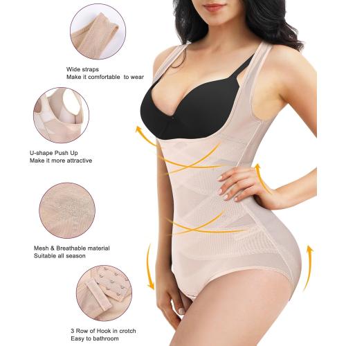 XL REYEOGO Shapewear Bodysuit for Women Tummy Control Butt Lifter Panty Hi-Waist Trainer Stomach Body Shaper Slimming Girdles