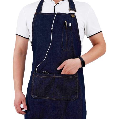 Cotton Aprons for Men Women with Large Pockets