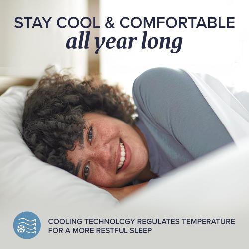 Set of 2 Size 20 inch x 36 inch Beckham Hotel Collection  Memory Foam (Adjustable Fill) Bed Pillows Set of 2 - Cooling Shredded Foam Pillow for Back, Stomach or Side Sleepers