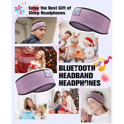 Voerou Sleep Headphones Wireless Bluetooth 5.4 Sports Headband, Sleeping Headphones Eye Mask Earbuds Music Headband for Side Sleepers Perfect for Workout Running Travel Yoga Cool Gadgets Tech Gifts