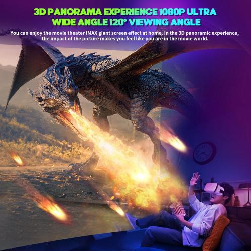 VR Headset for Smartphones with Bluetooth Controller, HD Aspheric Lens | Adjustable Focus & IPD | Universal 4.7-7 inch Phone Compatibility | Heat Dissipation Design