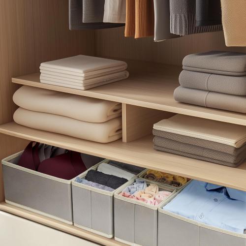 Kootek 16 Pack Drawer Organizer Clothes, Dresser Drawer Organizers for Clothing Fabric Foldable Closet Organizers and Storage Bins for Baby Clothes, Nursery, Underwear, Bras, Socks