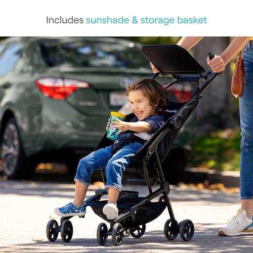 Munchkin Sparrow Travel Baby Stroller for Babies and Toddlers, Ultra Compact and Lightweight, Great for Airplane and Everyday Car Trips, Black