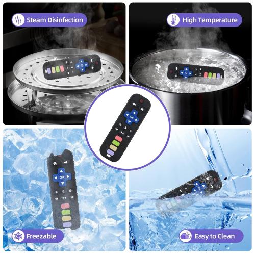 Chuya Baby Teether Toy Chew Toys for Babies 3-24 Months TV Remote Control Shape Teething Relief for Infants (Black)