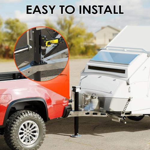 5000 lbs A-Frame Trailer Jack, 15 Lift, Adjustable 5-Level Drop Leg, 5K Jack for RV Trailer Boat