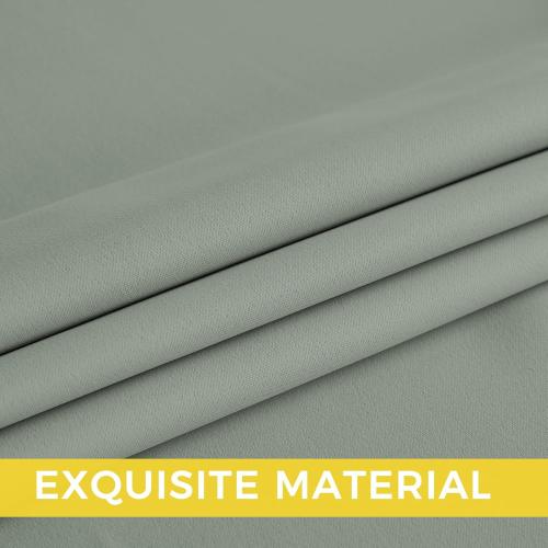 NICETOWN Sage Green Room Darkening Curtains 63 Inches Long 2 Panels for Living Room, Bedroom, Nursery Summer Thermal Insulated Blackout Drapes Grommet Noise Reducing Window Treatment, W40