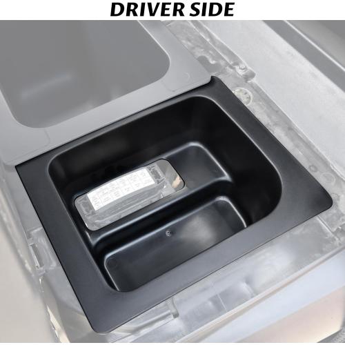 SAUTVS Left & Right Under Seat Storage Box for Ranger 570 500 15-21, Underseat Storage Bin Set Organizer Tray for Polaris Ranger 500 570 Mid Size 50 Wide 2015-2021 Accessories (2PCS, Left & Right)