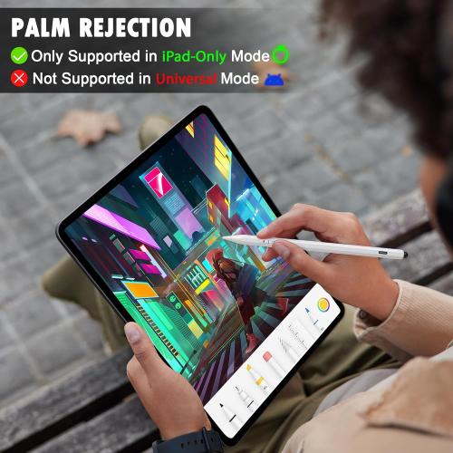 Stylus Pen for iPad, iPhone, Android, 2 in 1 Fast Charge Universal Active Stylus Pen for Touchscreen, Fine Tip, High Sensitivity, Magnetic Stylist Pencil for Samsung, Other Android Phones, Tablets