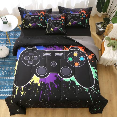 Size Twin Gamer Comforter Sets for Boys&Girls ,3 Piece