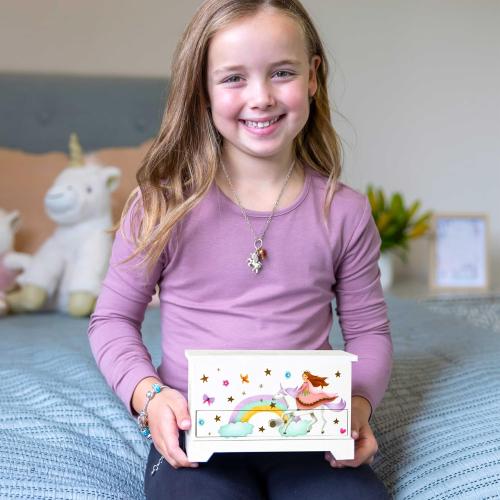 ABI   OLIE Kids Musical Jewelry Box for Girls 8-12 - Music Box for Girls - Princess Castle Unicorn Theme