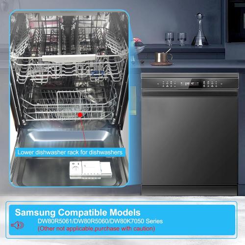 Upgraded Samsung Dishwasher DD82-01073A Lower Rack Assembly Replacement for Samsung Dishwasher Dishrack Modle DW80R5061/DW80R5060/DW80K7050UG /DW80K5050US Series