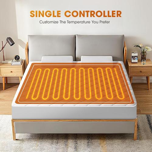 Heated Mattress Pad Twin Size,Electric Mattress Pad with Preheat Functions, Bed Warmer with 12 Heat Settings Controller & 1-12 Hours Auto Shut Off, Machine Washable (39x75,White)