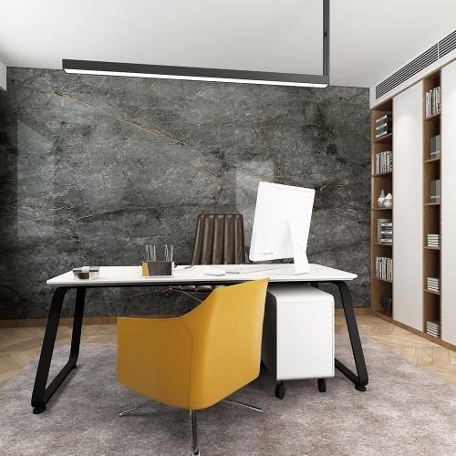 JSEVEM Extra Wide Thick Large Size Dark Grey Cyan Gold Marble Wallpaper Peel and Stick Glossy Gray Cyan Marble Contact Paper Faux Granite Wall Sticker for Bedroom Bathroom Living Room Walls