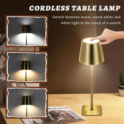 2 Pack Rechargeable Table Lamps,Cordless Lamp with 5500mAh Battery Operated,Portable Indoor/Outdoor Table Lamp for Patio Restaurant Home Dinner Dining Kitchen,Waterproof & Wireless