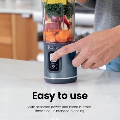Ninja BC151BK Blast Portable Blender, Cordless, 18oz. Vessel, Personal Blender-for Shakes & Smoothies, BPA Free, Leakproof-Lid & Sip Spout, USB-C Rechargeable, Dishwasher Safe Parts, Black