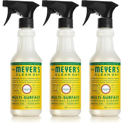 MRS. MEYER'S CLEAN DAY All-Purpose Cleaner Spray, Honeysuckle (16 Fl Oz (Pack of 3))