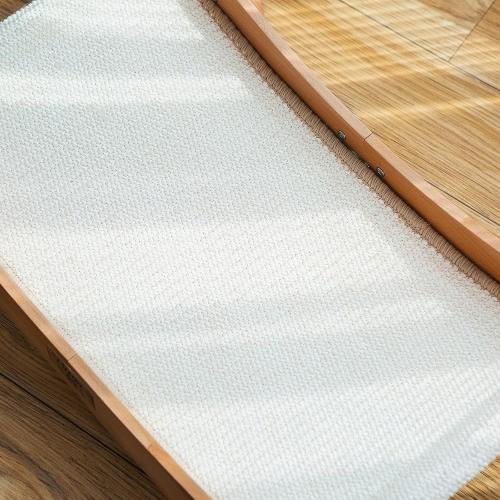 ‼️has mild fur ‼️Sisal Cat Scratcher Bed with 3 Toy Balls for Indoor Cats, Durable Wooden 3-in-1 Hammock Lounge & Scratch Pad - Modern Furniture for Large Cats, Scratching Post Lounger