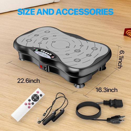 Vibration Plate Exercise Machine for Lymphatic Drainage Weight Loss, Whole Body Workout Vibration Fitness Platform ,Home Training Equipment ,Sport Gym for Weight Loss Fat Burner for Women Men