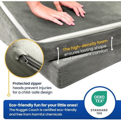 Modular Kids Play Couch - 21 Pieces Buildable Plush Play Couch Panels with Ball Pit Square, Backrests - Kids Sofa Furniture for Ages 5-12, for Playroom, Bedroom, Classroom. ( It’s similar to the one in the photos maybe is missing parts)