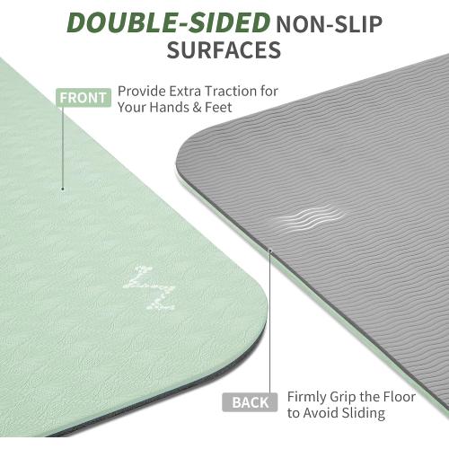 CAMBIVO Extra Wide Yoga Mat for Women and Men (72/84x 32x 1/4) TPE Workout Mat, Non-slip Large Exercise Fitness Mat for Yoga, Pilates, Workout