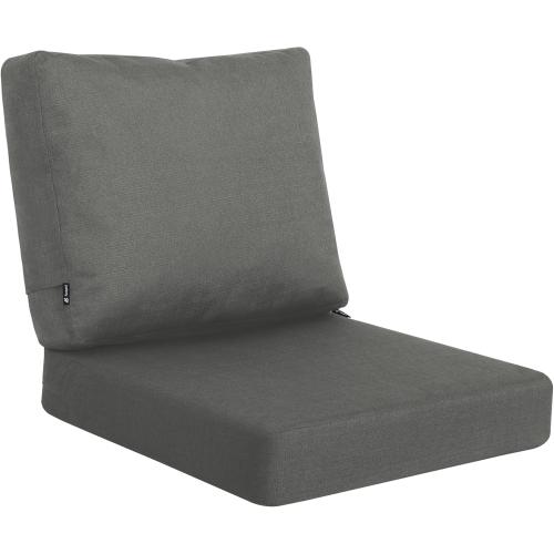 Favoyard Deep Seat Patio Cushions Rainproof & Fadeness Furniture Cushion Set for Outdoor with Polyester-Linen Fabric & Removable Cover, Hidden Zipper and Adjustment Staps(Seat 22x22In Back 22x18.5In)