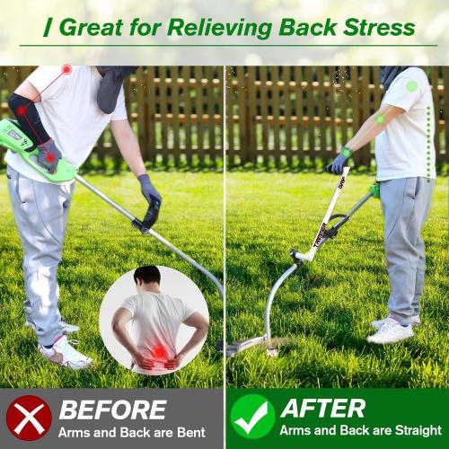 Upgraded Weedeater Handle, WeedEater Trimmer Handle Extension Lawn Ergonomic String Trimmer for Back Saver, Lawn Care and Landscaping-17.7IN