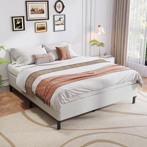 Queen Box Spring, 9 Inch Box Spring for Queen Bed, Heavy Duty Metal Frame Mattress Foundation Support for 3000lbs, Easy Assembly, Noise Free, Non Slip