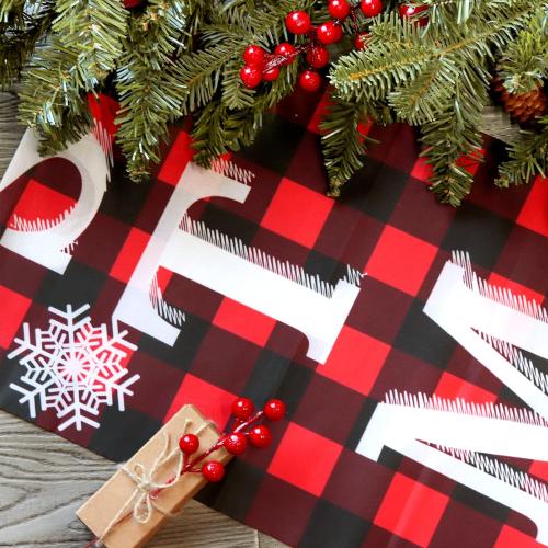 Ivenf Christmas Decorations Outdoor Yard Front Porch Sign Set, Red Black Buffalo Plaid Door Banner, Hanging Merry Christmas Decorations for Home, Indoor Outdoor Xmas Decor Wall Front Door Yard Garage