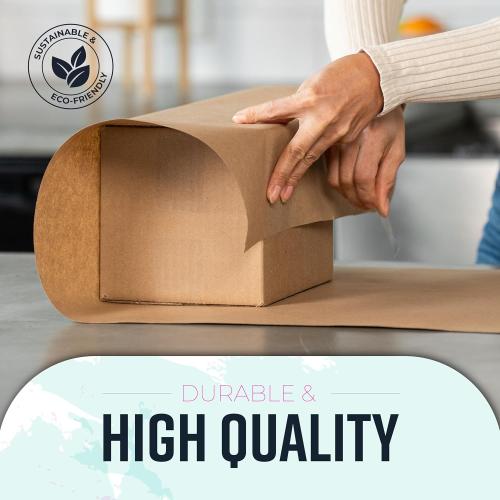 Large Brown Kraft Paper Roll - 36 x 1200 (100 ft) - Made in USA - Ideal for Gift Wrapping, Packing, Moving, Postal, Shipping, Parcel, Wall Art, Crafts, Bulletin Boards, Floor Cover or Table Runner